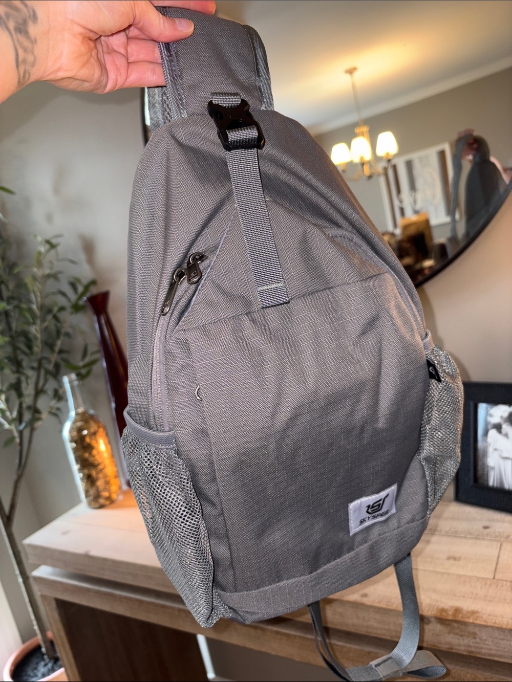 Gray Women's Crossbody Sling Bag - Compact Everyday Carry
